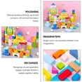 thumbnail image 2 of CHUANK 100Pcs Wooden Castle Building Blocks Kids Educational Toys Geometric Blocks Set, 2 of 6