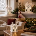 thumbnail image 6 of Christmas Light Up Ceramic Village,Led Lighted White Snow House Porcelain Ornament,Winter Christmas Glowing Decor for Mantel Tabletop, 6 of 6