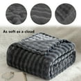 thumbnail image 4 of Tyidzon Throw Blanket, 29x39" Soft Fleece Throw Blanket for Couch Fluffy Double Layer Nap Blankets for Home Room Sofa Bed Decor, Blue, 4 of 6