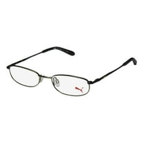NEW PUMA 15354 YOCTO MENS/WOMENS DESIGNER FULL-RIM KHAKI / BLACK SIMPLE & ELEGANT VISION CARE FRAME DEMO LENSES 48-18-135 SPRING HINGES EYEGLASSES/GLASSES