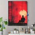 thumbnail image 4 of Good Old Days Canvas Print, Pink Red Preppy Art, Dopamine Decor for College Dorm Room, 4 of 8