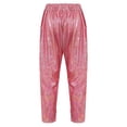 thumbnail image 2 of YIZYIF Kids Girls Boys Shiny Metallic Trousers Gymnastics Athletic Harem Pants Jazz Hip Hop Dance Costume, 2 of 7