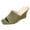 Green, variant on Mostsola Womens Sandals Summer Slip on Slippers Squared Open Toe High Heels Wedge Sandals Pumps
