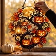 thumbnail image 4 of Pumpkin Tree Acrylic Suncatcher | Stained Glass Effect Window/Car Ornament, Indoor/Outdoor Decor C, 4 of 6