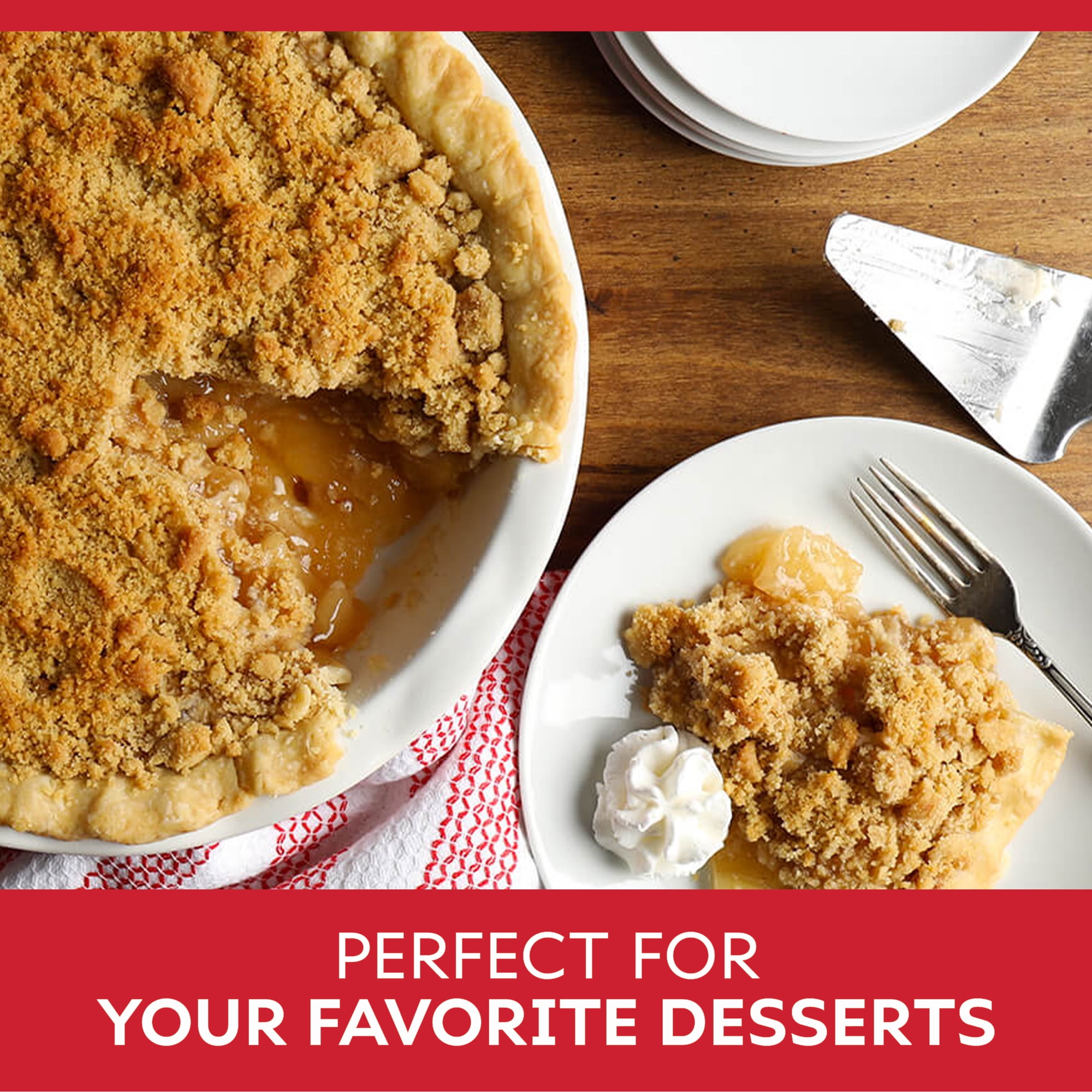 (4 pack) Duncan Hines Comstock Simply Apple Pie Filling and Topping, Ready to Use, 21 oz.