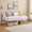 Purple, variant on Twin Size Daybed with Trundle, Metal Sofa Bed Frame with Pull Out Trundle, Space Saving Platform Bed for Living Room, Steel Slatted Support, White