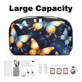 thumbnail image 3 of Butterfly Hard Drive Bags, Charger Case, Leather Cord Organizer, Charger Cable Organizer - Oxford Cloth Waterproof Electronics Storage Bag, 3 of 6