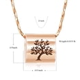 thumbnail image 2 of Constantlife Rose Gold Lock with Tree of Life Print Cremation Pendant Small Urns for Ashes Keepsake Mini Urn Necklace Memorial Jewelry, 2 of 3