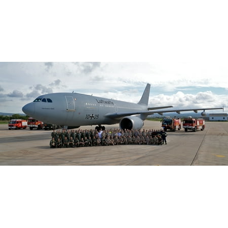 - LAMINATED POSTER U.S. Air Force, Spanish and German air force members pose for a photo in front of a German air force Poster Print 24 x 36