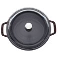 thumbnail image 5 of Staub Cast Iron 4-qt Round Cocotte with Glass Lid - Grenadine, 5 of 9