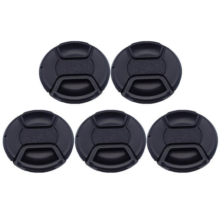 

5 Pcs 58mm Durable Plastic Front Lens Cover Compatible for Nikon Cano Camera Digital Camera(Black)