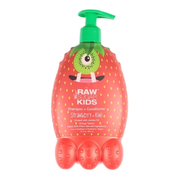 Shampoo acondicionador Raw Sugar Kids fresa y kiwi 354 ml