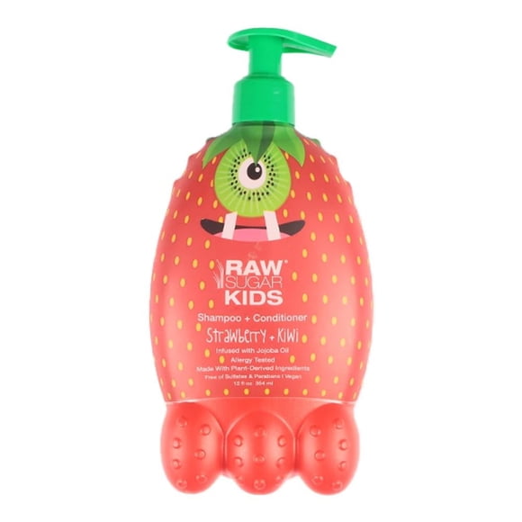 Shampoo acondicionador Raw Sugar Kids fresa y kiwi 354 ml