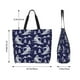thumbnail image 5 of Balery Abstract Skiing Bolsa Tote Estilo Estético con Cremalleras, Bolsa de Hombro, Bolsa de Compras Grande y Plegable, 5 of 8