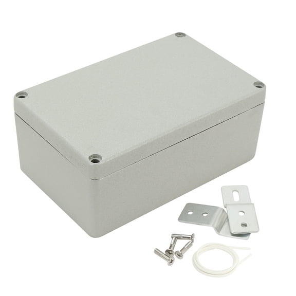 5.3"x3.3"x2.2" Aluminum Waterproof Junction Box Universal Enclosure w Two Horns