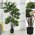 thumbnail image 3 of ChaoLink 4 Ft Artificial Fiddle Leaf Fig Tree, Faux Ficus Lyrata in Pot, Fake Green Plant for Home, Office, Indoor/Outdoor, 3 of 6