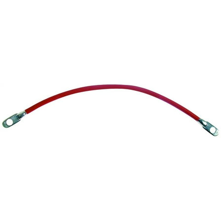 East Penn 04295 Battery Cable Deka Eyelet Terminal Black Neg Copper 18”L 2 Ga