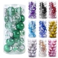 thumbnail image 2 of Bearachild 24 piezas bolas de Navidad adornos de colores boda familia interior exterior patio sala de estar dormitorio accesorios de decoración Kits de decoración para fiestas Verde Bearachild HA008692-07B, 2 of 6