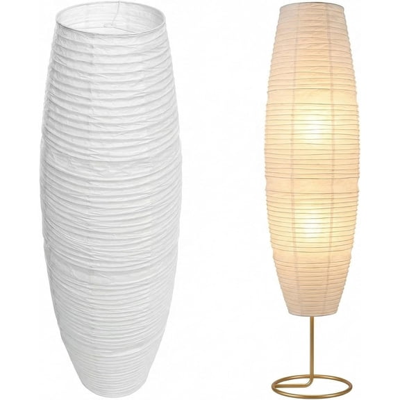 Paper Floor Lamp Shade, Foldable Standing Floor Lamp Shades Paper Floor Lampshade Replacement Making Light Soft for Home, Bedroom Light Accessory