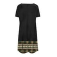 thumbnail image 4 of Robes pour Femmes 2024 Été Surdimensionné Décontracté Col Rond Imprimé Manches Courtes Robe avec Poche 50 % de Réduction!, 4 of 5