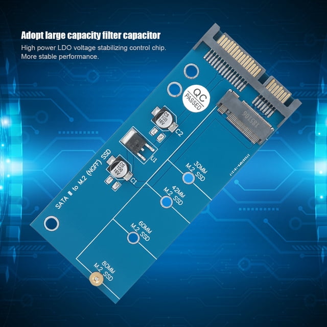 M.2 Al Adaptador, Adaptador SSD SSD, Tarjeta de Interfaz Tipo-B Ngff M.2 Un adaptador de tarjeta Riser SSD M.2 A Converter Blue Board para SSD Solid