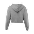 thumbnail image 3 of A2Y Women's Solid Cropped Cut Off Hooded Pullover Sweatshirt Heather Grey XL, 3 of 5