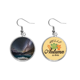 thumbnail image 1 of Lago glaciar observar estrellas Galaxy patron Pendiente del lóbulo de la joyería del pendiente de la hoja del otoño Unbranded M, 1 of 3