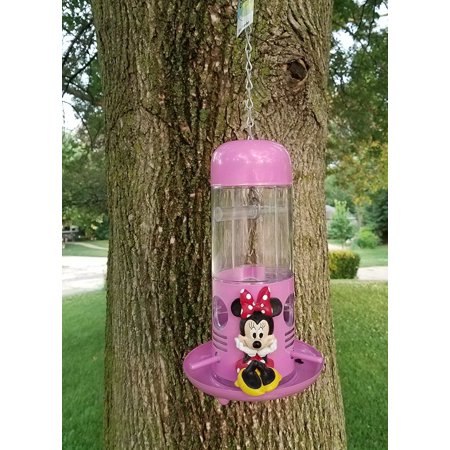 17 Inch Disney Minnie Mouse Pink Hanging Bird Feeder Official