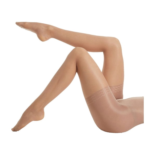 Women's MeMoi MM-228 Hi-Waisted Body Slimming Sheer Tights (Honey XL)