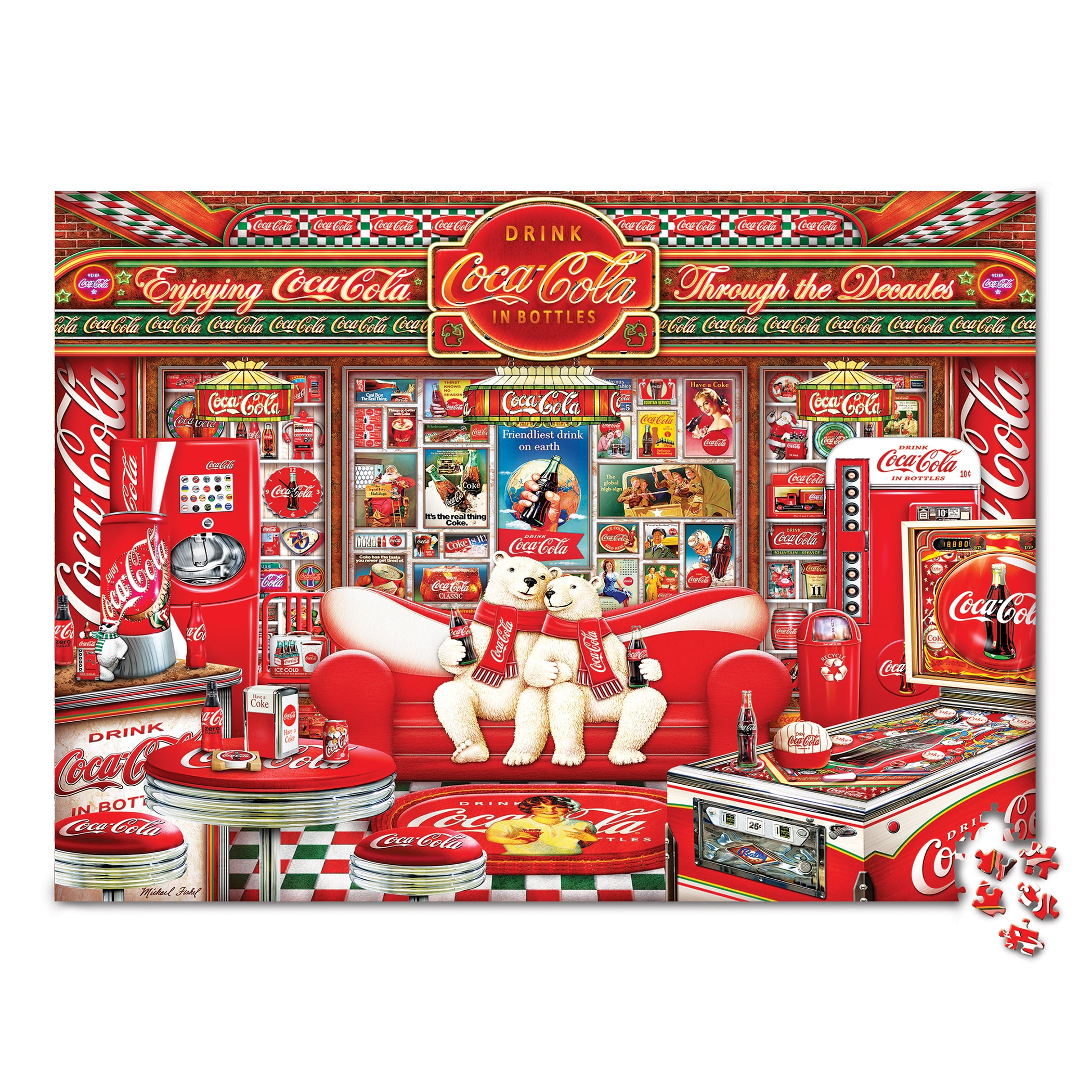 Springbok Puzzle Springtime Serenity Coca Cola Jigsaw Puzzle Made in USA Unique Cut Interlocking Pieces 500 Piece Jigsaw Puzzle Large 19 inches by 23.5 inches