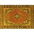 thumbnail image 1 of Ahgly Company Machine Washable Indoor Rectangle Persian Yellow Traditional Area Rugs, 5' x 8', 1 of 4