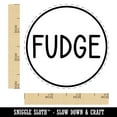 thumbnail image 2 of Fudge Flavor Scent Rounded Text Self-Inking Rubber Stamp Ink Stamper - Black Ink - Small 3/4 Inch, 2 of 7