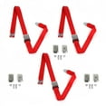 thumbnail image 1 of Early Cars 1900-1927 Airplane 2 Point Red Lap Bench Seat Belt Kit with Bracketry - 3 Belts, 1 of 1