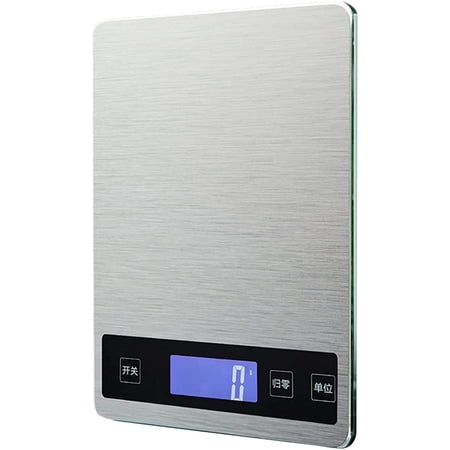 Ionsno Dual Platform Digital Kitchen Scale - 2.2 Lbs & 10 Kg Capacity, Stainless Steel, Tare Function, Units Conversion