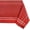 Red Chambray, variant on French Stripe Farmhouse Style Dining Table Linen Tablecloth, 52x52, Taupe and Red, Rustic Kitchen Decor, Durable Cotton Blend