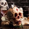 thumbnail image 6 of EUDIDV Creepy Skeleton Halloween Various Skull Ornaments Ghost Festival Rose Skull Resin Crafts Horror Felling Decoration Halloween Skeleton Decoration, 6 of 6