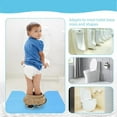 thumbnail image 5 of Trianu 12Pcs Disposable Toilet Mats, 20x22inch Absorbent Toilet Floor Protector, Around The Toilet Pee Mat for Bathroom Floor Urine, Non Slip U Shaped Toilet Commode Pads,Bllue, 5 of 8