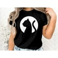 thumbnail image 2 of Halloween Black Cat at Moon Gift T-Shirt, Halloween T-Shirt, Witch T-shirts, Halloween Costumes Lover T Shirt Halloween Season Tshirt, 2 of 10