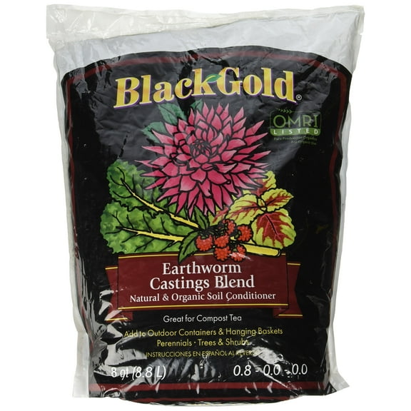 Sun Gro 1490302.Q08P Black Gold Earthworm Castings, Multicolor ,8 quart