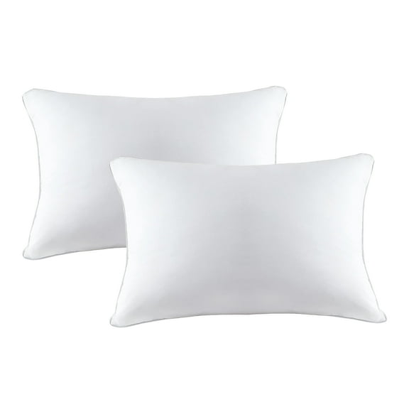 A1 Home Collections 12x20 Inch Rectangular Throw Pillow Inserts, RDS Certified Down Feather Filled, Pack of 2, White Decorative Couch Pillows
