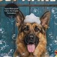thumbnail image 5 of Novelty German Shepherd Shower Curtain - Humorous "Get Naked" Design with Bubbles, Waterproof Polyester, Funny Bath Decor for Dog Lovers, Machine Washable - 72"x72", 5 of 8
