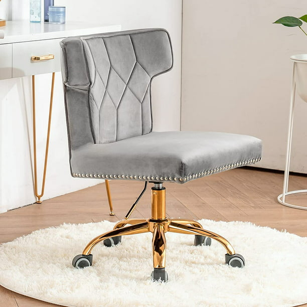 Erommy Vanity Chair Accent Velvet Home, High Back Vanity Chair With Wheels