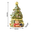 thumbnail image 2 of Ceramic Christmas Tree Candle Holder, Hand-Painted Bear Trinket Box, Hinged Jewelry Organizer, Christmas Decorations for Home & Gift Giving, Christmas Decorations 4.53 inch, 2 of 6