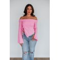 thumbnail image 4 of Kalinda Off The Shoulder Top - Bubblegum, 4 of 6