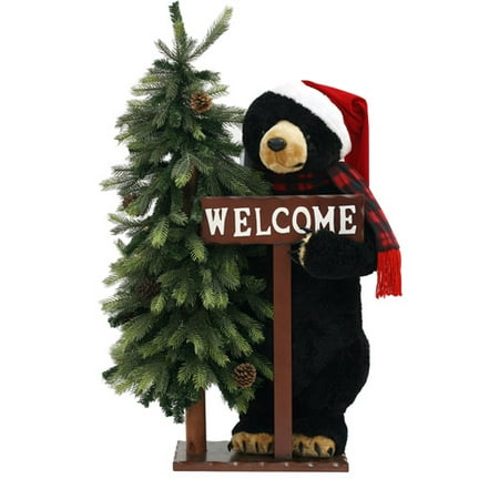 Holiday Time Black Bear Decor