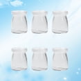 thumbnail image 2 of 6pcs Glass Pudding Cup Unleaded Cup High Temperature Resistant Kitchen Storage Bottle with Lid (200ml Unmarked Pudding Bottle), 2 of 8