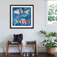 thumbnail image 2 of Art.com Boho Reef Fish I Art Print by Wild Apple Portfolio, Brown Frame Wall Art, 38" x 38", 2 of 4