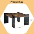 thumbnail image 2 of TesNus Modern Square Coffee Table with 4 Legs, Walnut Accent Table with Unique Design for Living Room or Bedroom, Durable and Easy to Clean Furniture Piece, 2 of 7