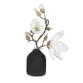 thumbnail image 1 of DesignOvation 13"H Tabletop Artificial Magnolia in Black Textured Vase, 1 of 9