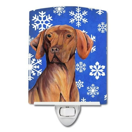 

Vizsla Winter Snowflakes Holiday Ceramic Night Light